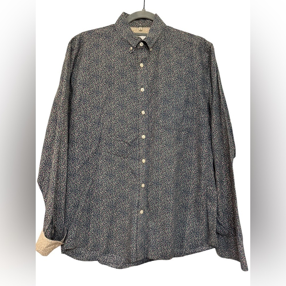 Frank & Oak Mens Floral Print Shirt Size M